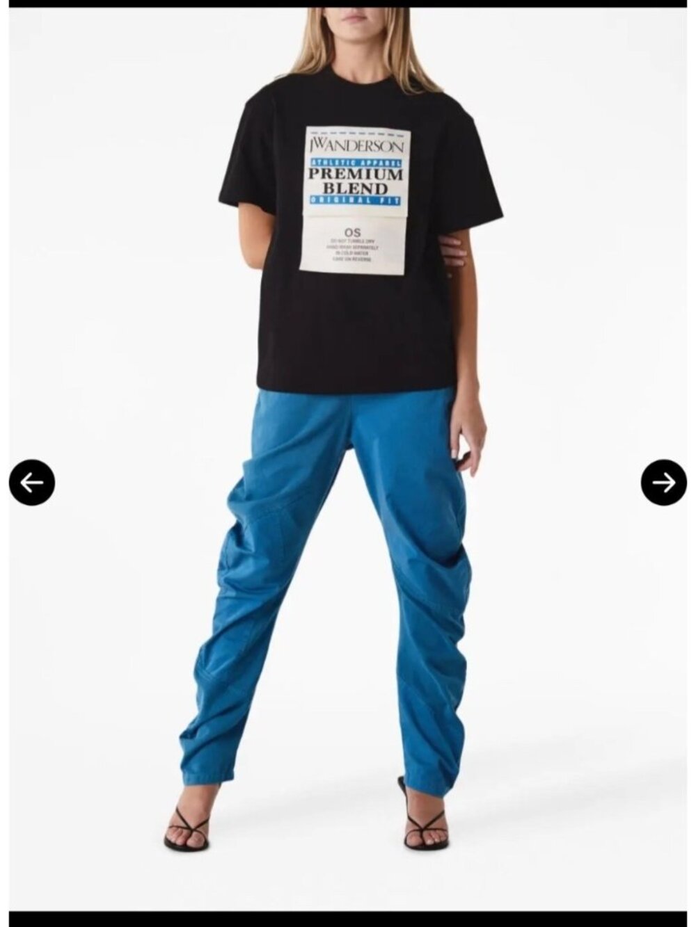 J.W. Anderson Womens Blue Patchwork Trousers Size UK 6 / US 2 100% Cotton NWT
